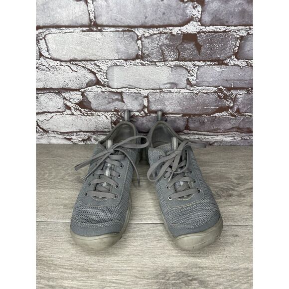 Keen Gray Textile Knit Lace Up Athletic Sneakers Shoes Women Sz 7M US/37.5EU - Picture 12 of 16
